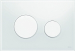 Панель смыва с двумя клавишами стекляннаяTECEloop белая