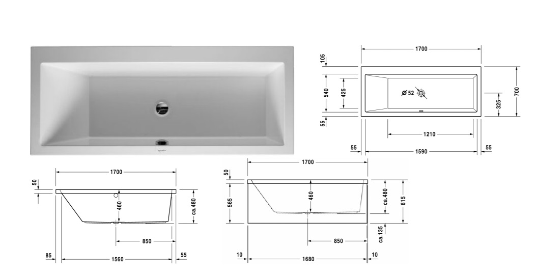 1700 750. Ванна Duravit Vero 710135005371000 акрил. Ванна Duravit. Ванна Duravit Vero. Ванна Duravit Vero 700131 акрил.