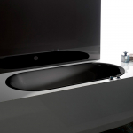 Ванна BetteLux Oval встраиваемая овальная с шумоизоляцией 180x80x45 см, Glaze Plus анти-слип, черный матовый 035