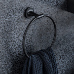 Полотенцедержатель - кольцо Duravit Starck T  подвесной, цвет: черный матовый
