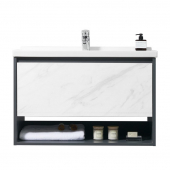����� � ��������� Orans, 80 ��, ���������, ���� Dark Grey, White marble, BC-0903 800