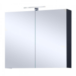Зеркальный шкаф Orans BC-4023-800 80 см c подсветкой, черный матовый