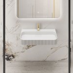  Solid Surface Vincea VWB-6SG75MW, 750*460*120, ,   